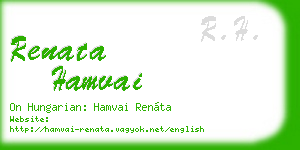 renata hamvai business card