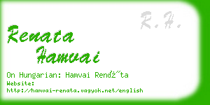 renata hamvai business card